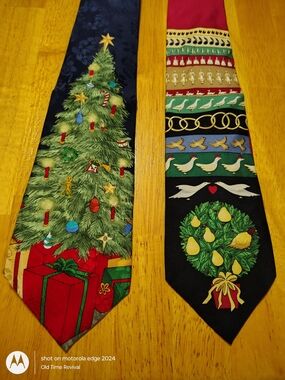 Wembley Christmas Tie Lot Silk 12 Days of Christmas Holiday